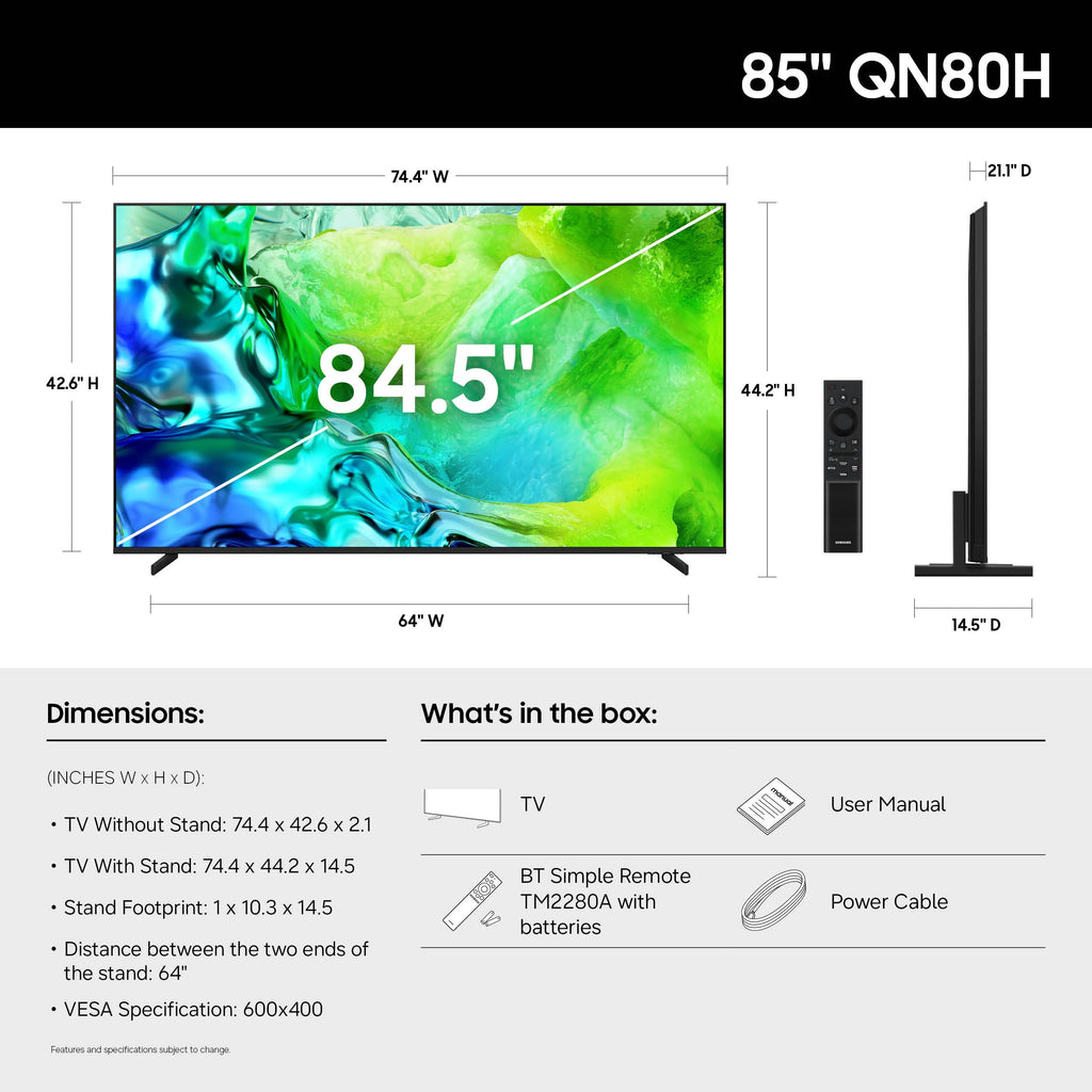 85-Inch 4K QLED Smart TV E97207