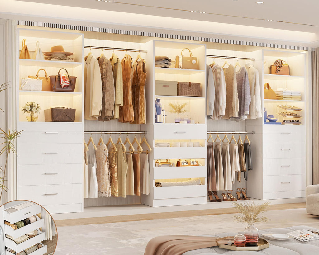 Wood Closet Organizer with 12 Drawers Z640