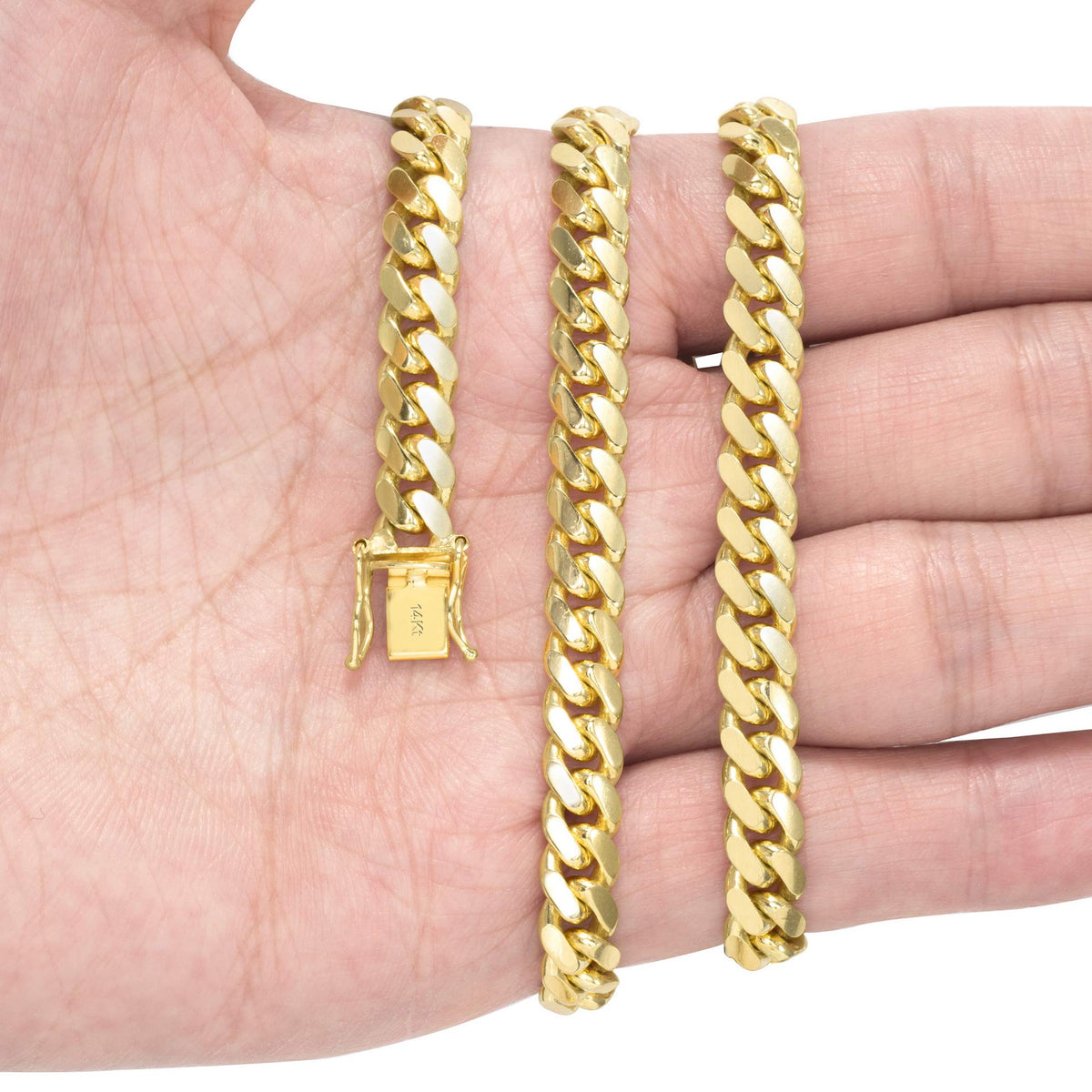 14k Yellow Gold Cuban Link Chain Necklace P357514