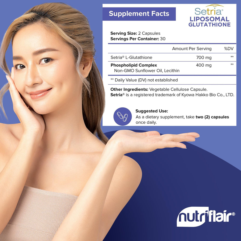 Liposomal Glutathione Supplement 700mg 60 Capsules U567