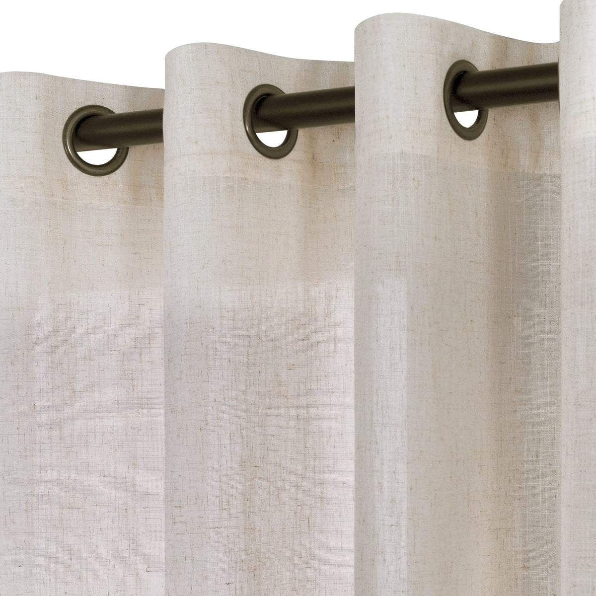 Beige Linen Curtains 2 Panels 84 Inches Long K379714