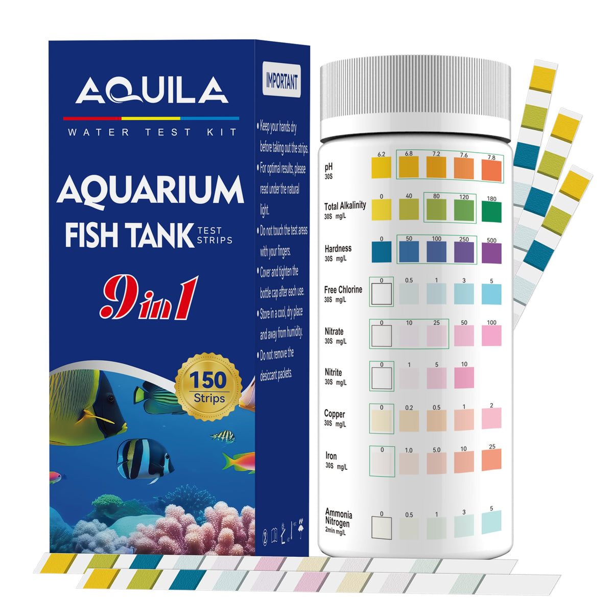 Aquarium Water Test Kit 9-in-1 W485