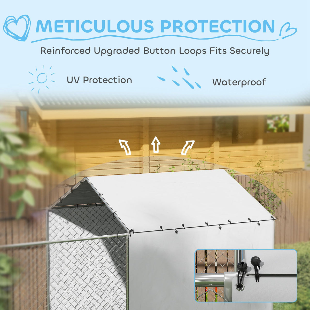 Large Outdoor Dog Kennel 13' x 7.5' x 7.5' G15976