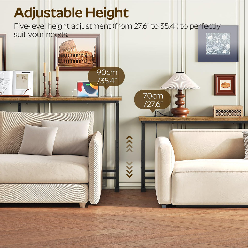 70.9" Console Table with Adjustable Height and Power Outlet W2611