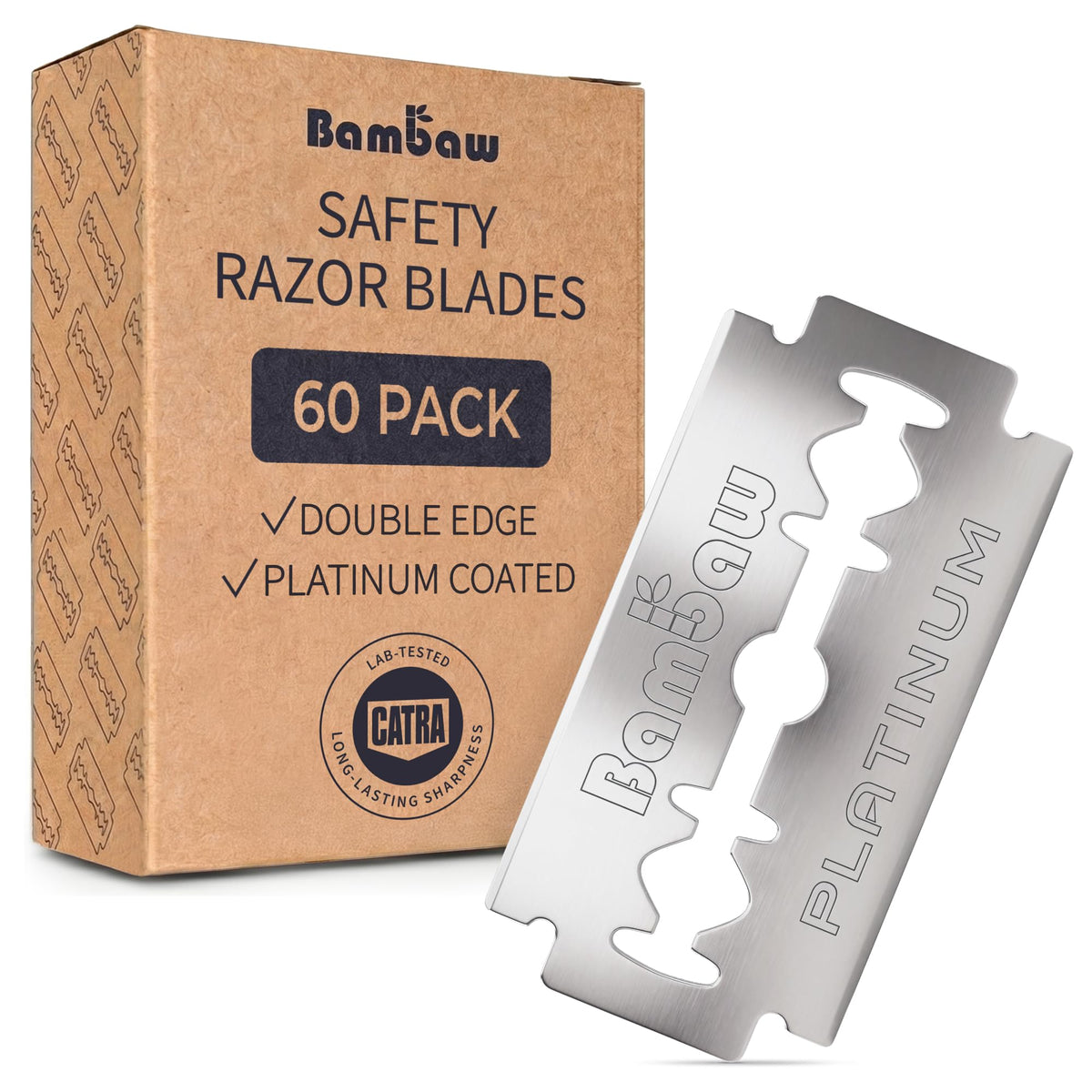 Double Edge Razor Blades 60 Pack Platinum Swedish Stainless Steel R3817