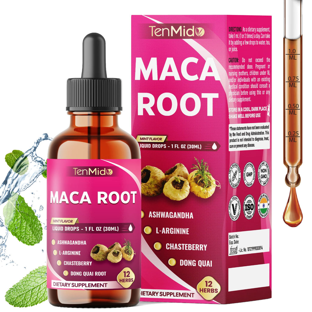 Maca Root Liquid Drops with Ashwagandha 1 Fl Oz H4908