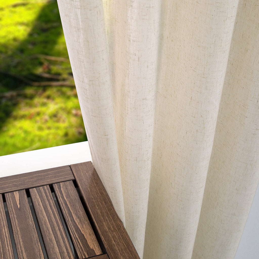 Beige Linen Curtains 2 Panels 84 Inches Long K379714
