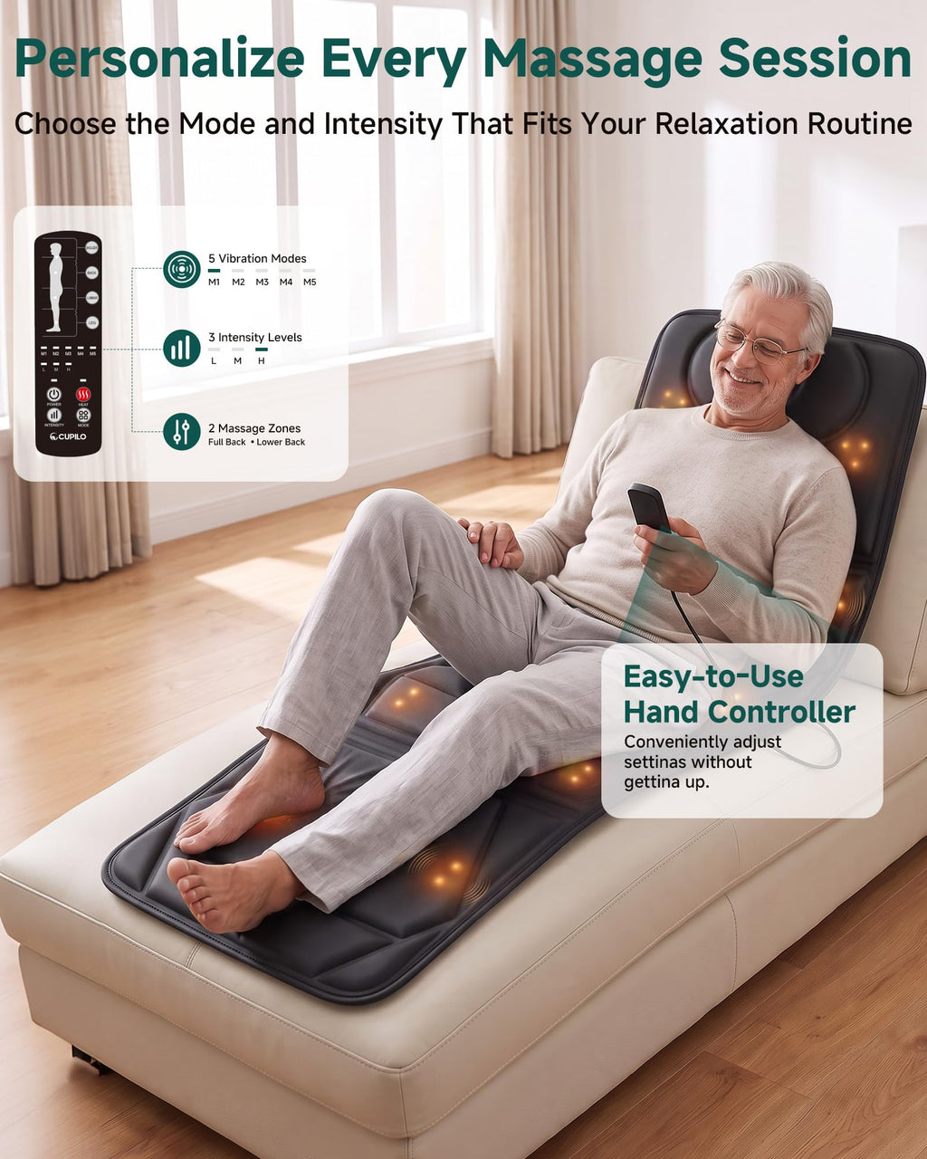 Full Body Massage Mat with Heat T519383