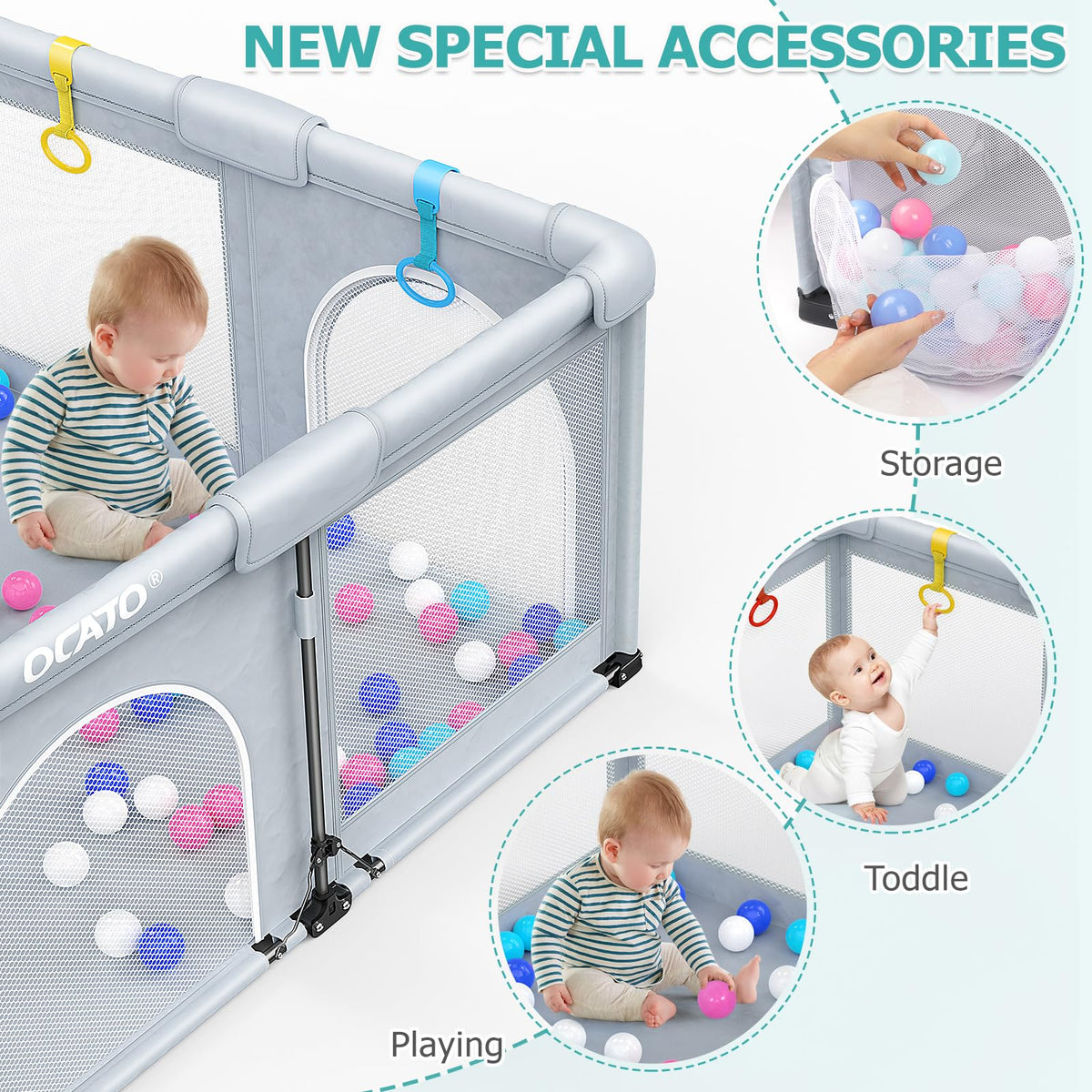 Foldable Baby Playpen 50×50 B917