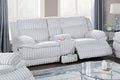 Light Gray Corduroy Manual Motion Loveseat X82741