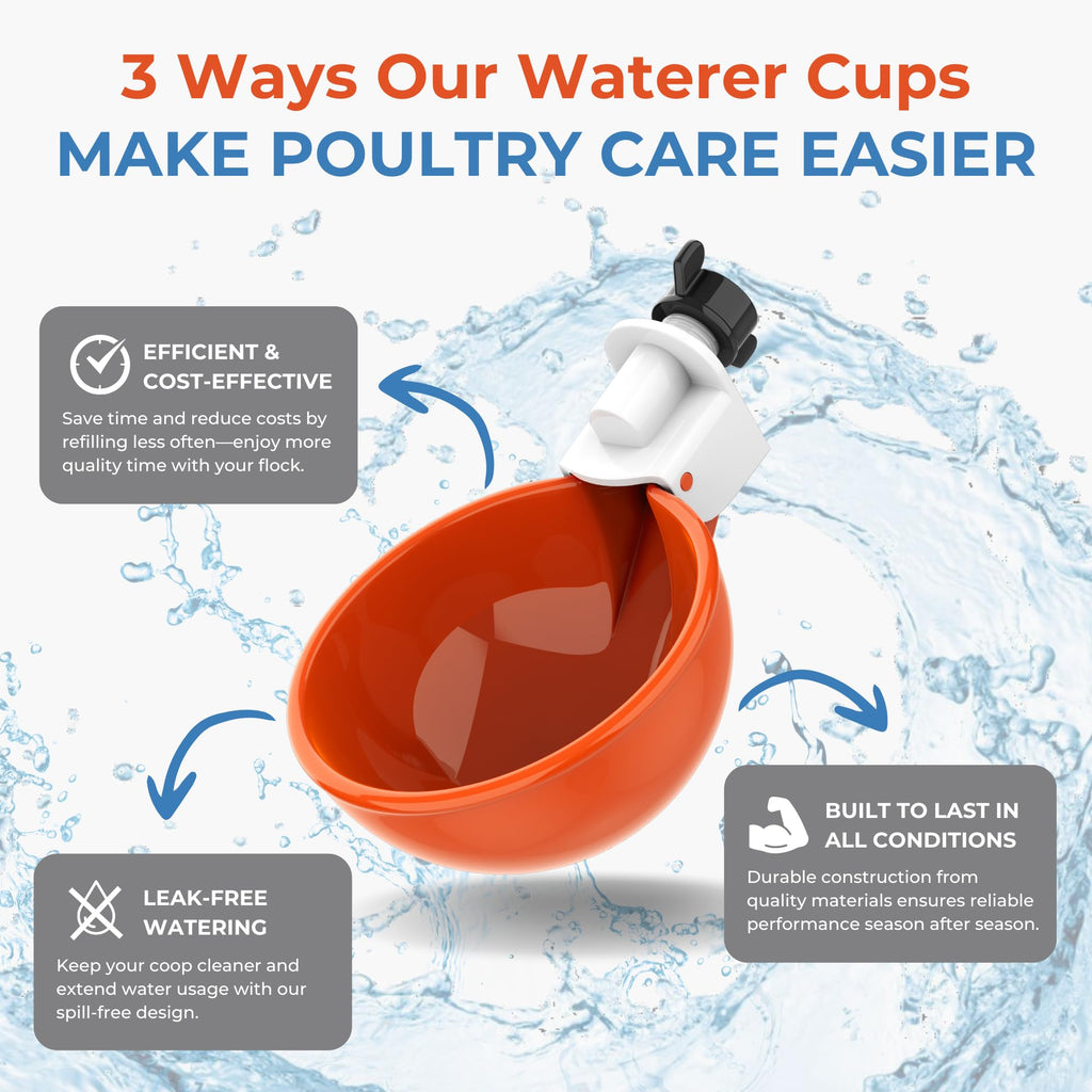 Large Automatic Chicken Waterer Cups 5-Pack G106296