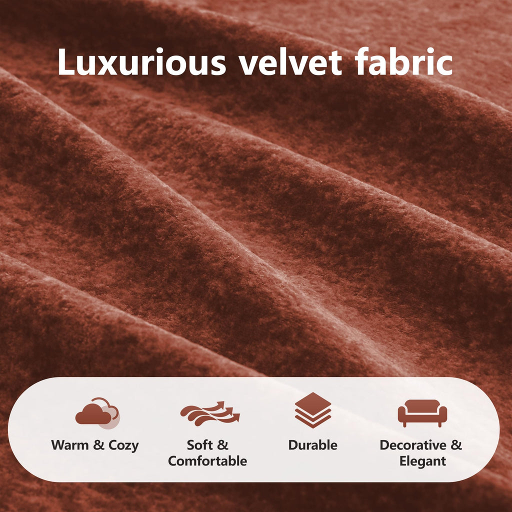140" Orange Velvet Sofa with Tufted 32D Sponge M5831