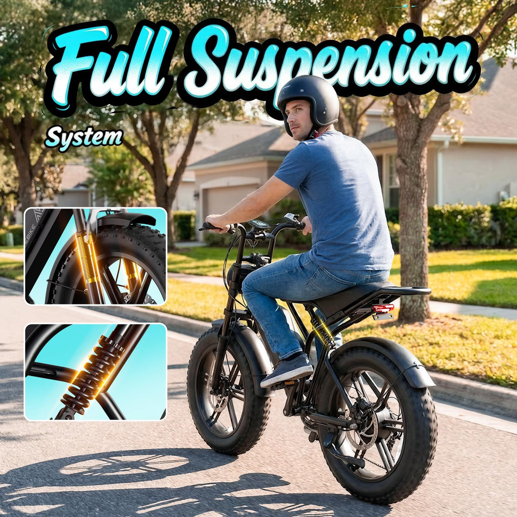 Electric Bike for Adults 48V 15Ah Fat Tire P201