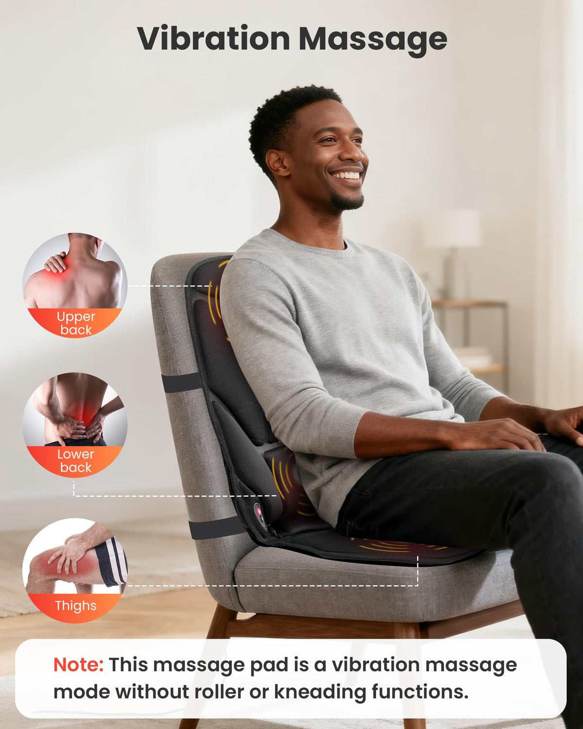 Vibration Back Massager with Heat V376