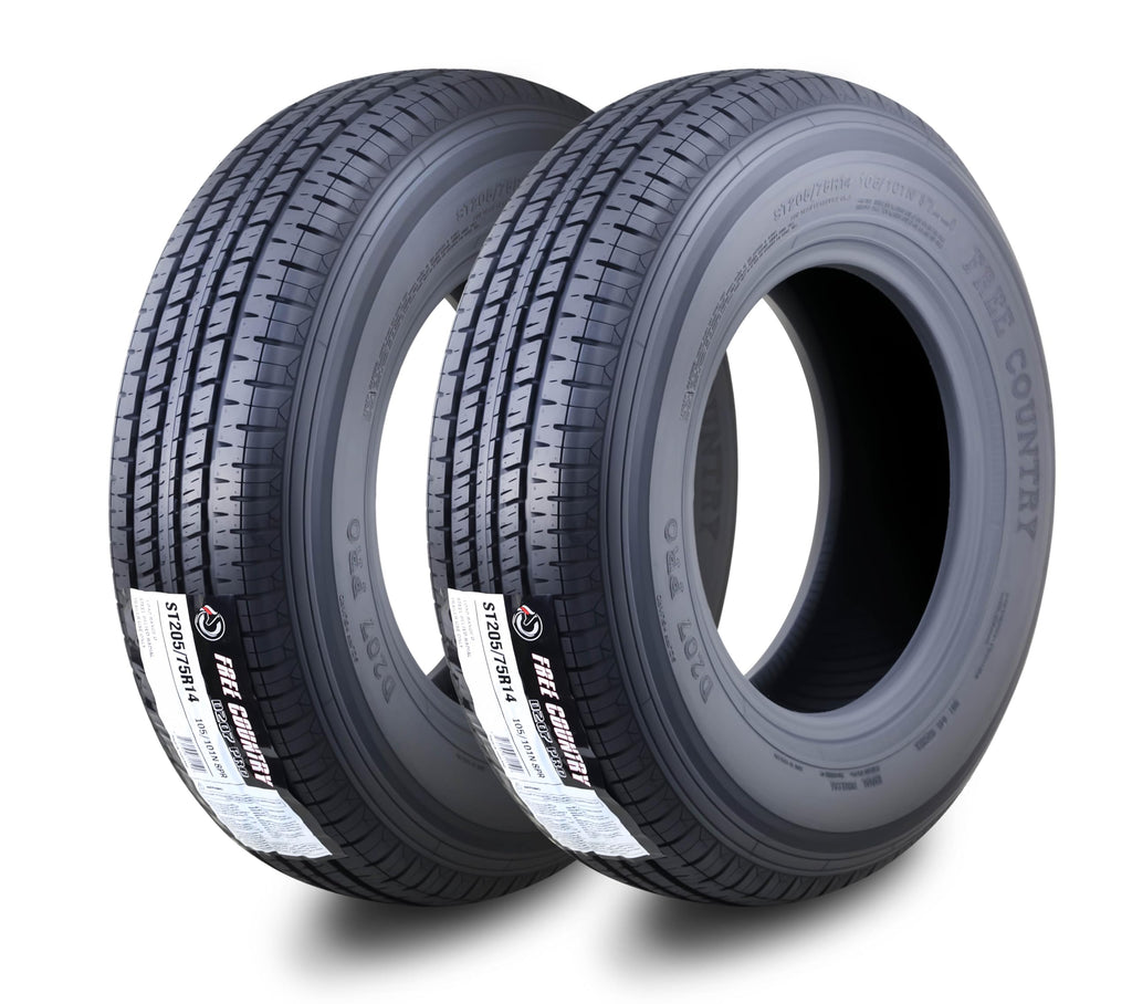 2 Premium Trailer Tires ST205/75R14 8PR LR D D758513