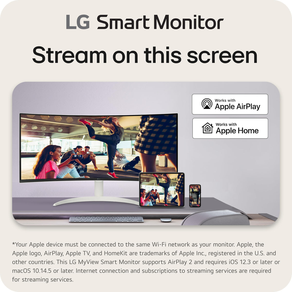 34-inch QHD Curved UltraWide Smart Monitor with Built-in Speaker J3714