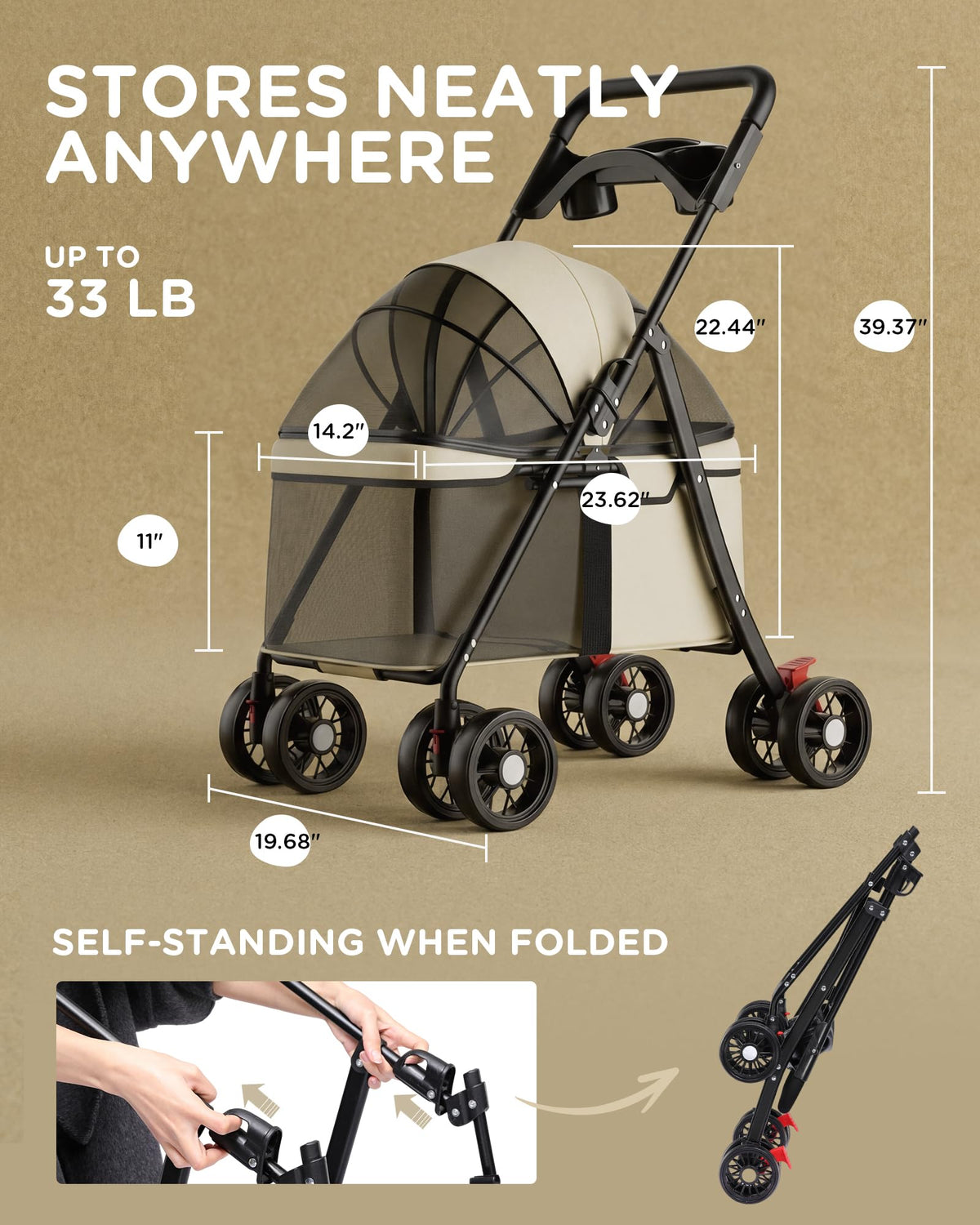 Foldable Pet Stroller A943