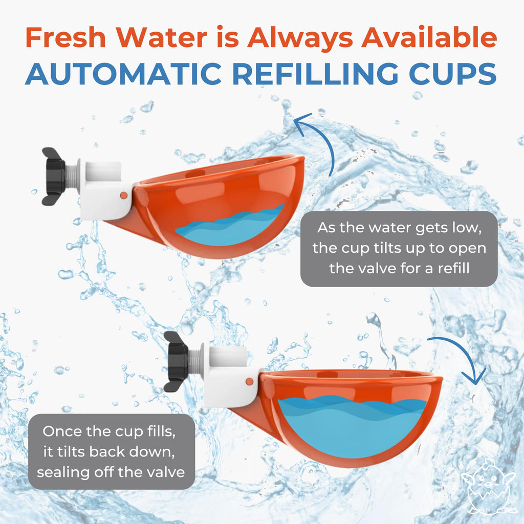 Large Automatic Chicken Waterer Cups 5-Pack G106296
