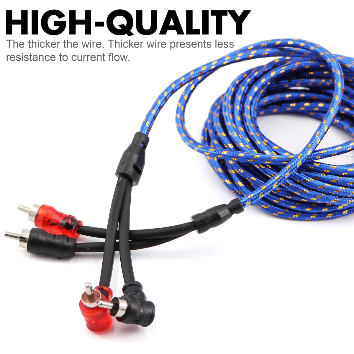 0 Gauge Amp Wiring Kit 3000W with 100A Fuse & RCA Cable G6761