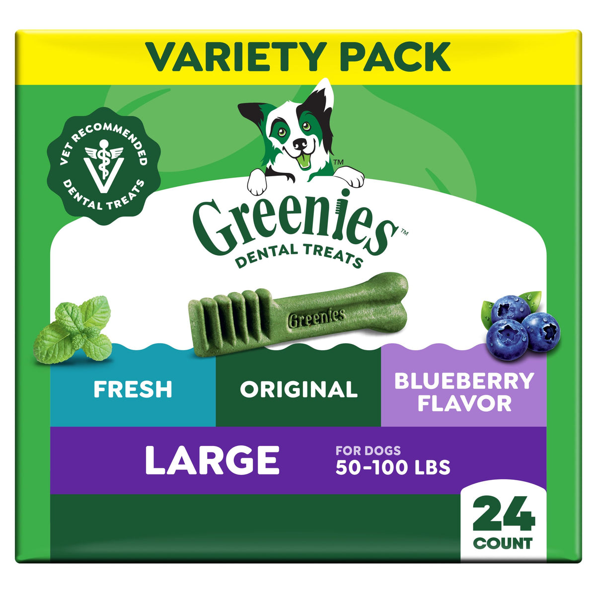Large Dental Dog Treats 24 Count Q250