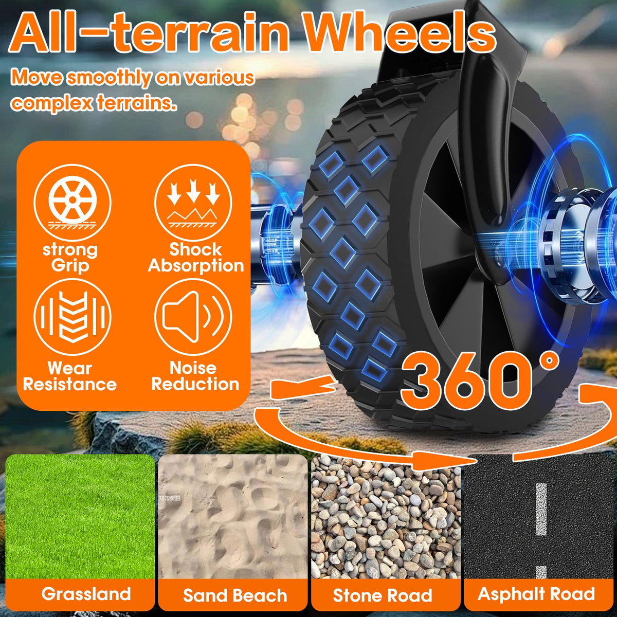 Foldable Heavy Duty Wagon with Wheels J367