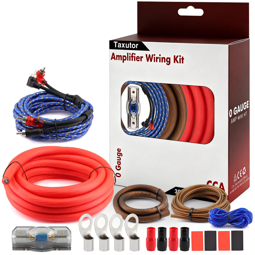 0 Gauge Amp Wiring Kit 3000W with 100A Fuse & RCA Cable G6761