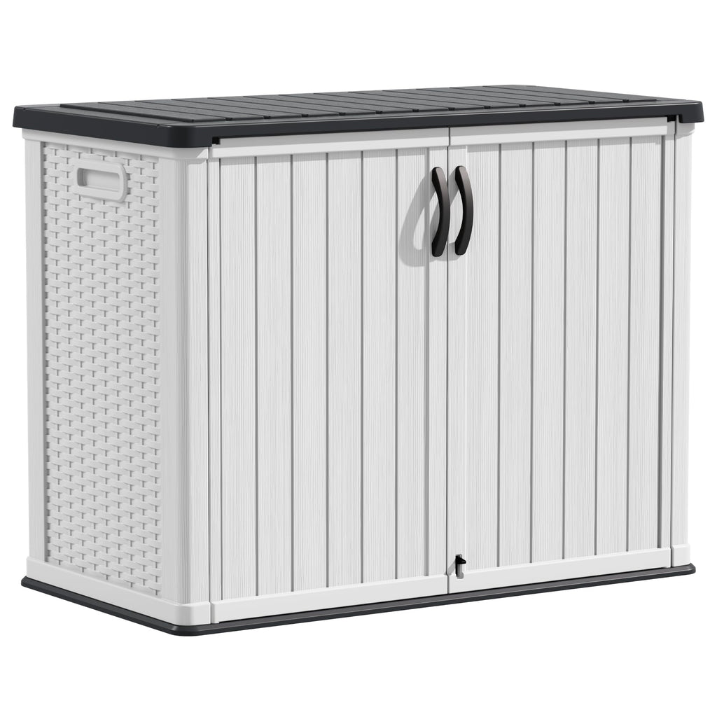 White 26 Cu Ft Lockable Outdoor Storage Cabinet J94655