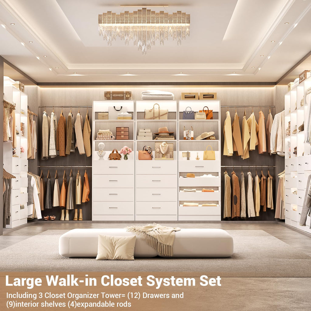 Wood Closet Organizer with 12 Drawers Z640