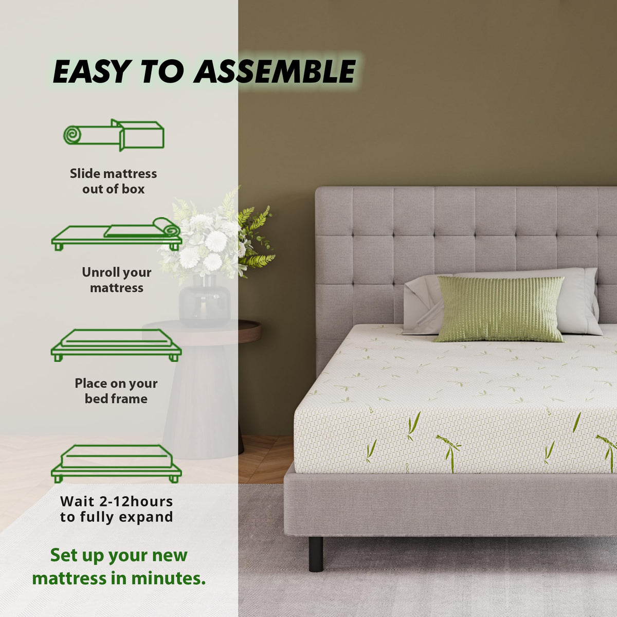 6 Inch Twin Gel Memory Foam Mattress J98021