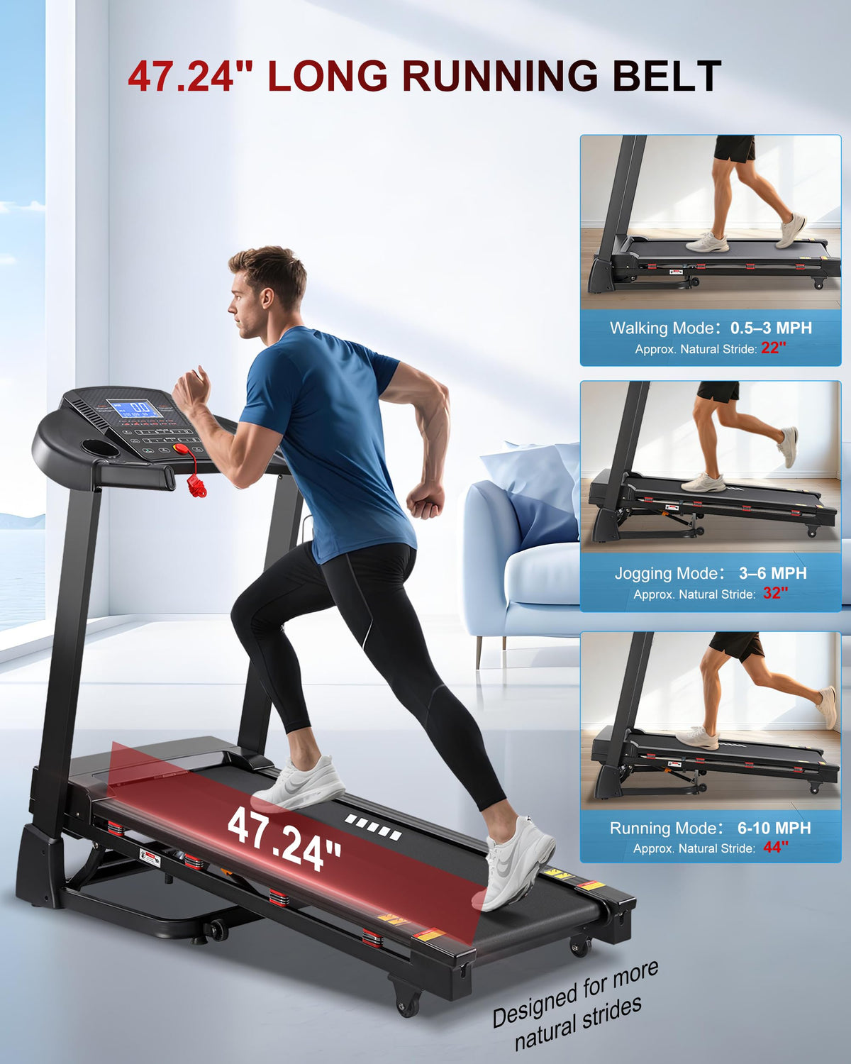 Heavy Duty Treadmill with 15-Level Auto Incline E6357