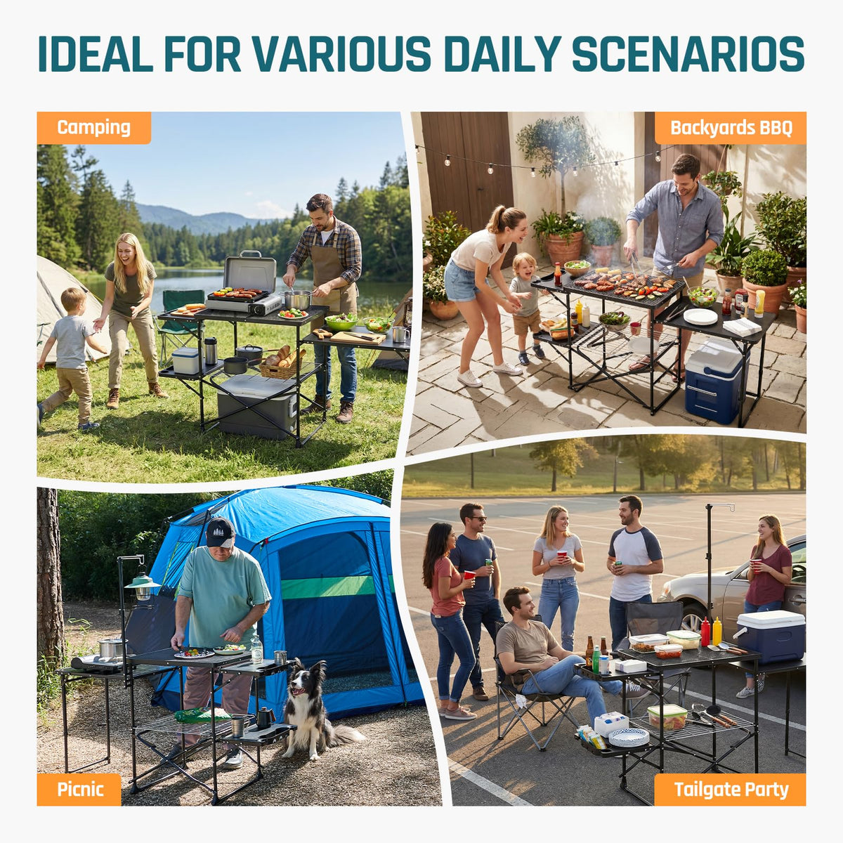 Folding Camping Kitchen Station L2438