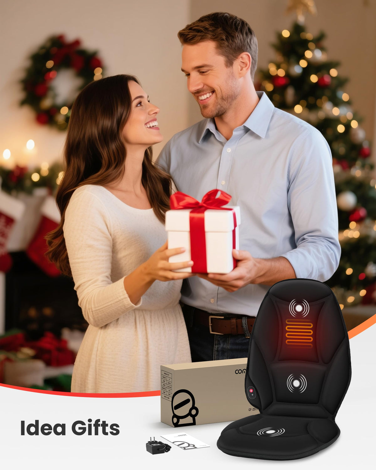 Vibration Back Massager with Heat V376