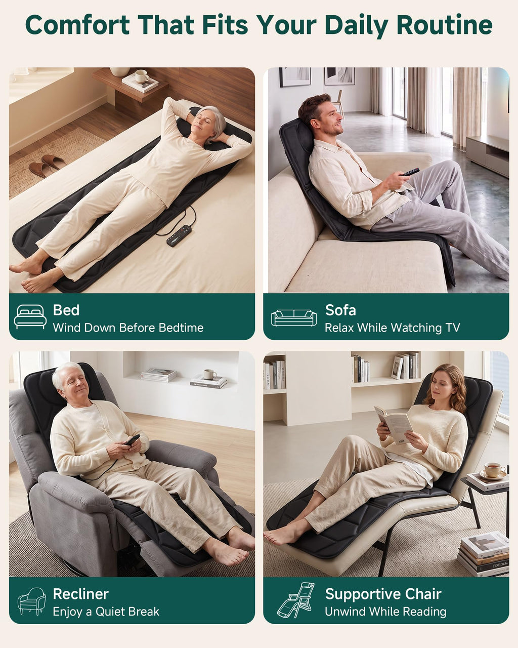 Full Body Massage Mat with Heat T519383