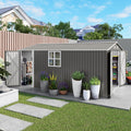 10x14 FT Grey Metal Storage Shed H37585