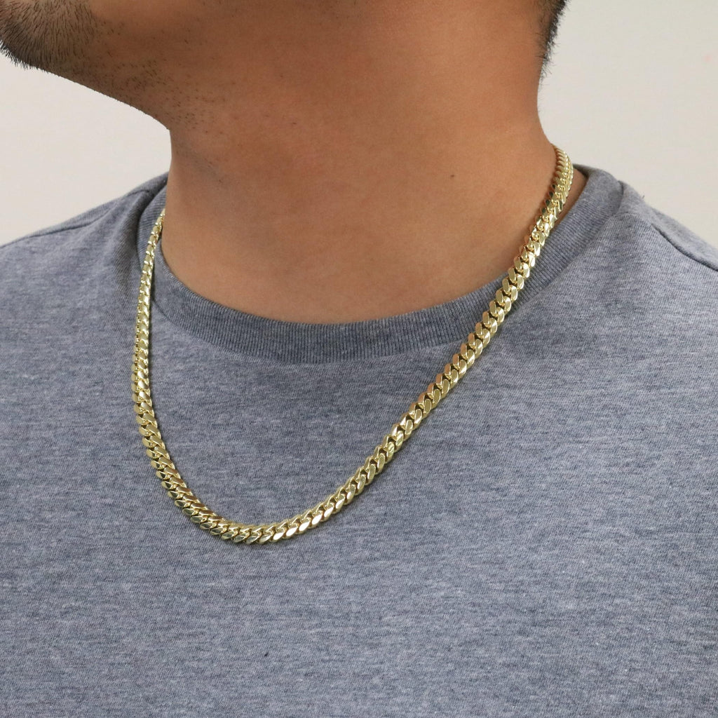 14k Yellow Gold Cuban Link Chain Necklace P357514