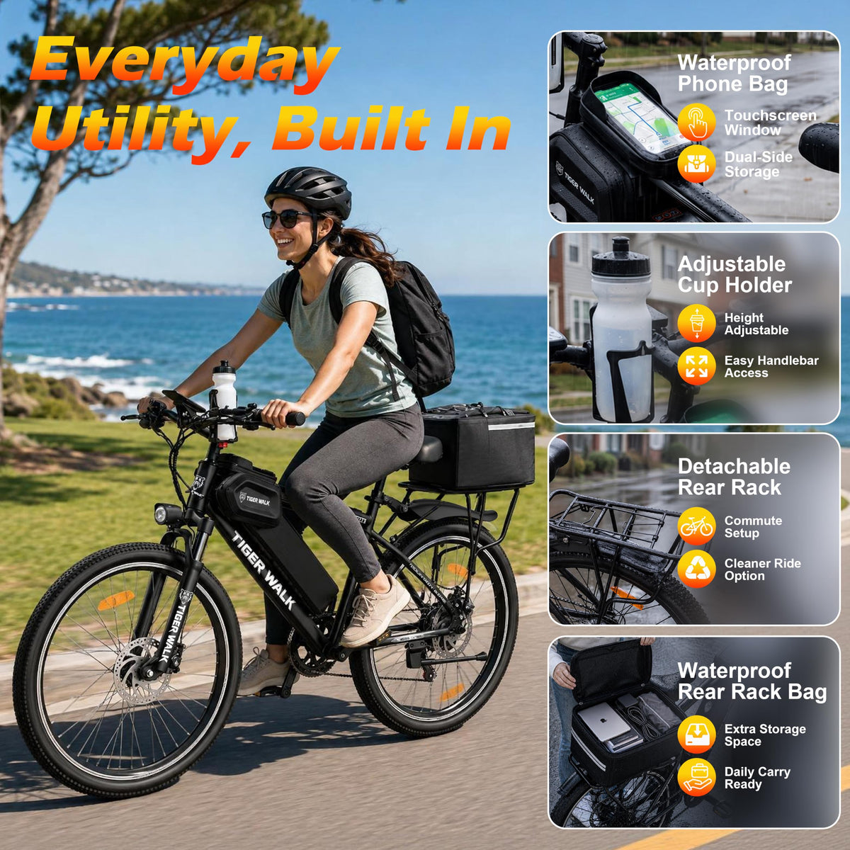 26" Electric Mountain Bike 48V 10Ah 7-Speed I407