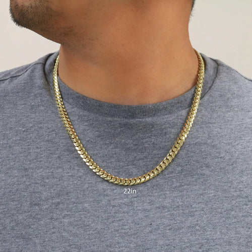 14k Yellow Gold Cuban Link Chain Necklace P357514