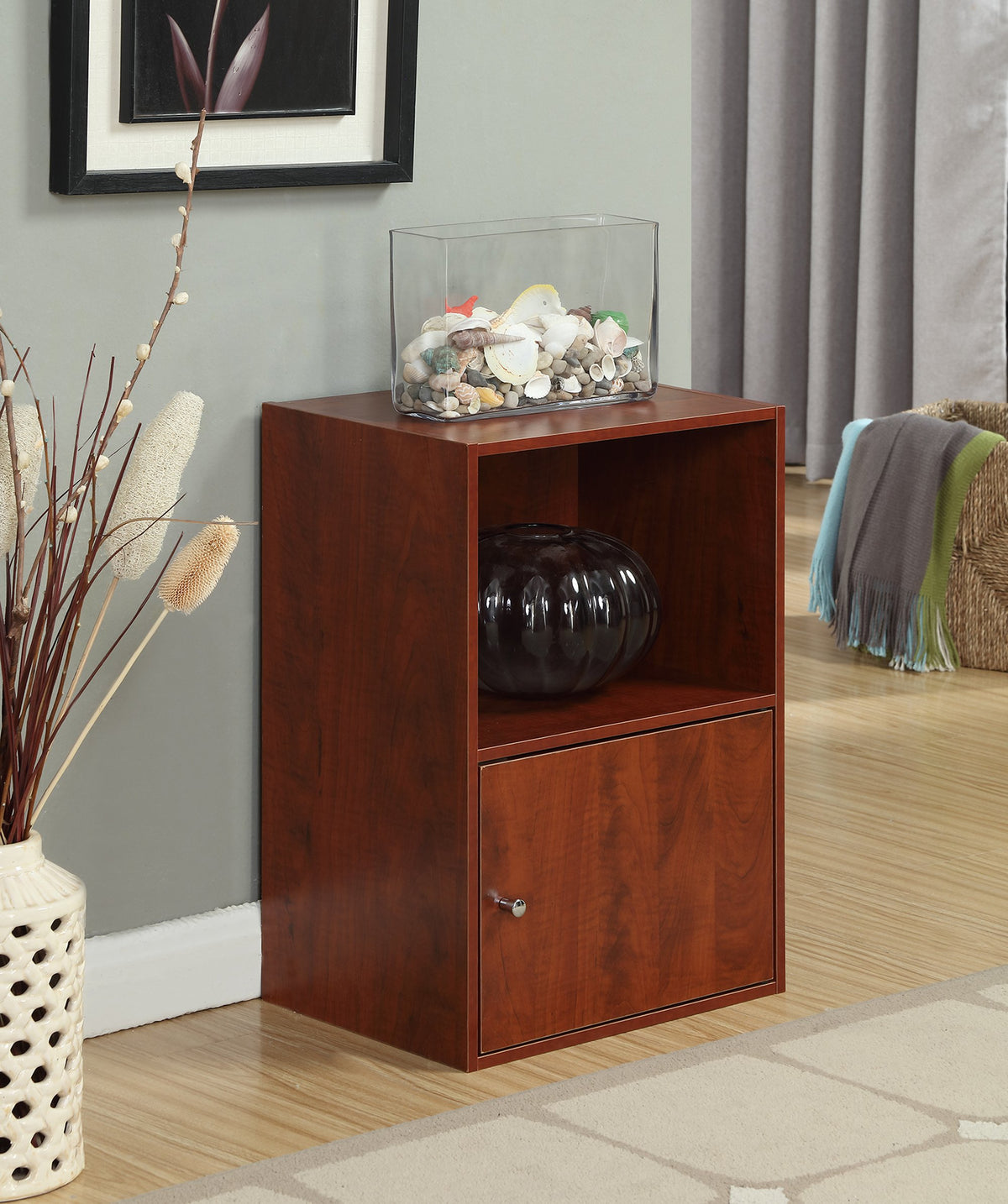 Cherry 1-Door Storage Cabinet U836