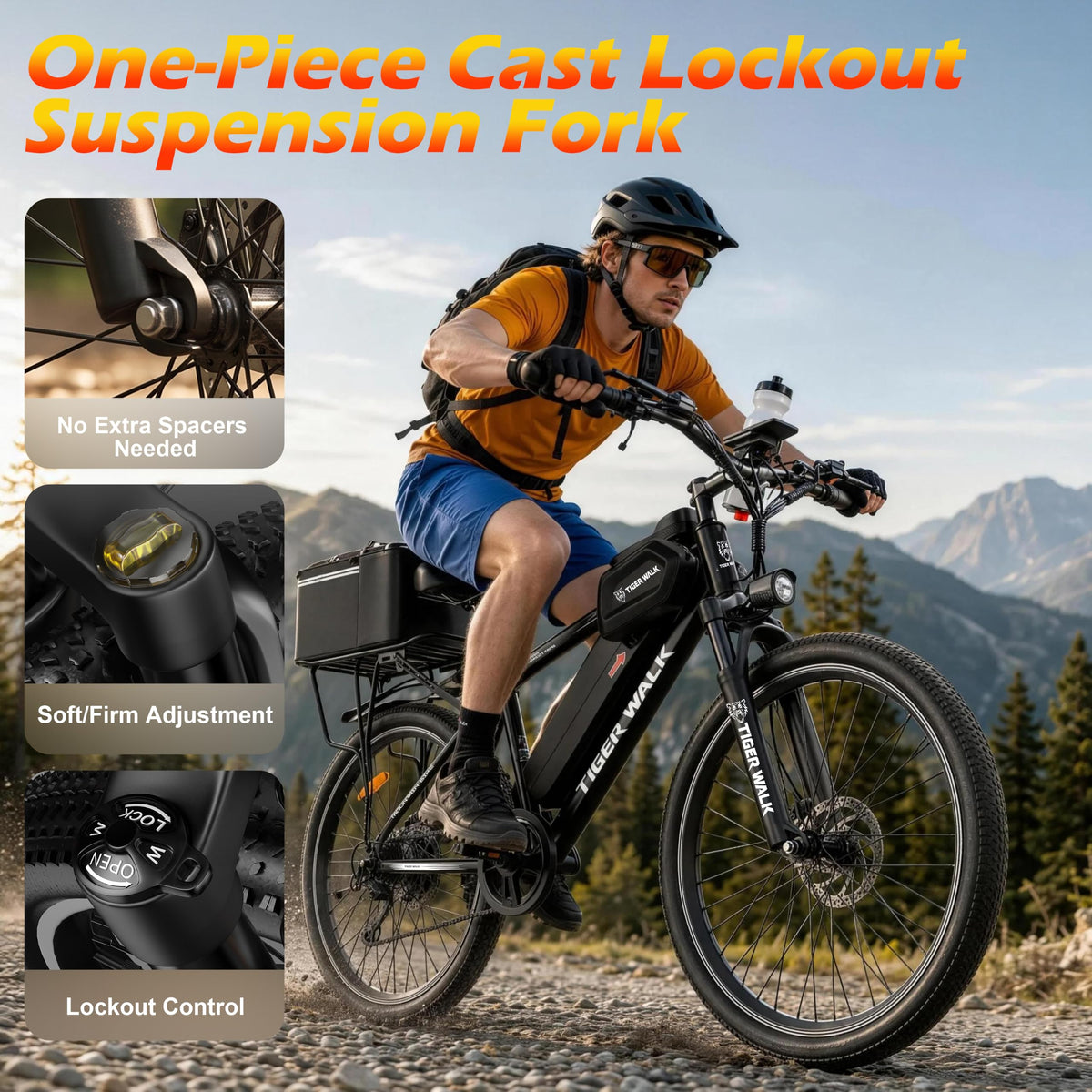 26" Electric Mountain Bike 48V 10Ah 7-Speed I407