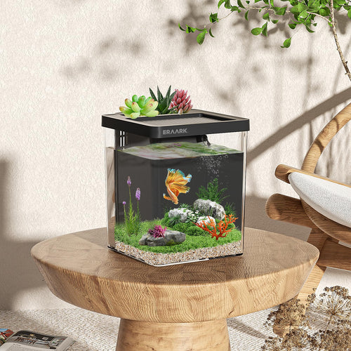 1.5 Gallon Betta Fish Tank Aquarium Kit with Filter LED Light T342192