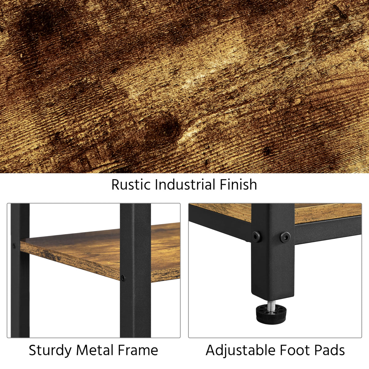 30 Inch 3-Tier Narrow Side Table R366