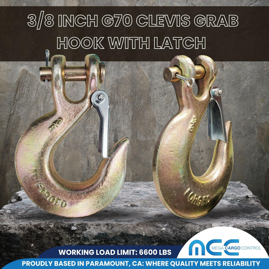 G70 Forged Slip Hooks 3/8" Clevis 6,600 Lbs WLL E71514