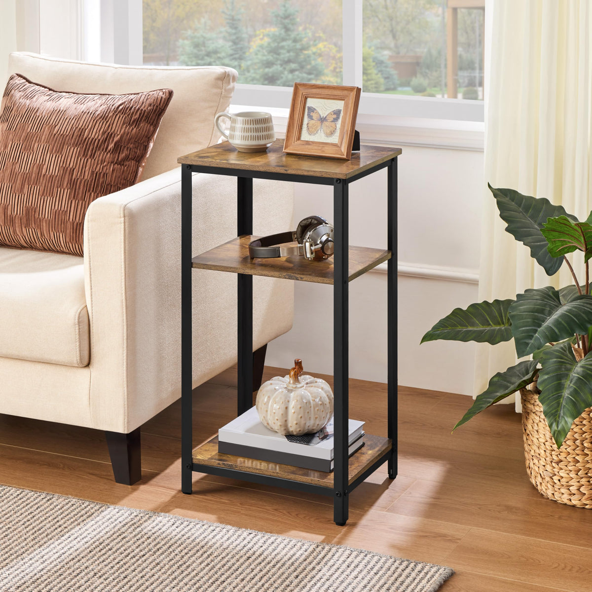 30 Inch 3-Tier Narrow Side Table R366
