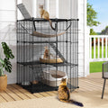 3-Tier Metal Cat Cage Indoor Enclosure P557924